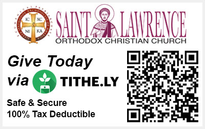 Support Saint Lawrence Orthodox Church, Safe and Secure and 100% Tax Deductible
